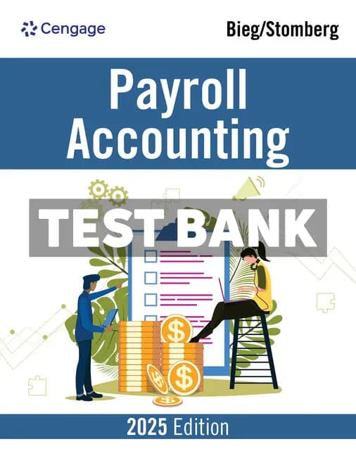 Cover for Payroll Accounting 2025 35th Edition Bieg Test Bank