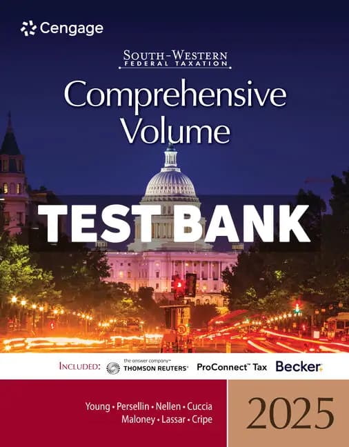 Cover for South-Western Federal Taxation 2025 – Comprehensive 48th Edition Young Test Bank