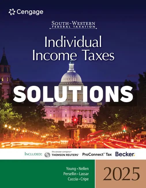 South-Western Federal Taxation 2025 – Individual Income Taxes 48th Edition Young Solutions Manual cover