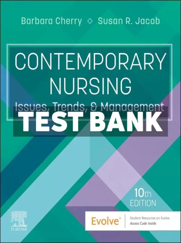 Cover for Contemporary Nursing 10th Edition Cherry Test Bank