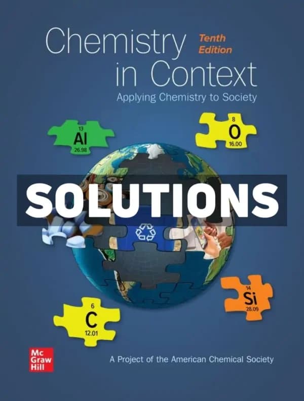 Cover for Chemistry in Context 1st Edition Society Solutions Manual