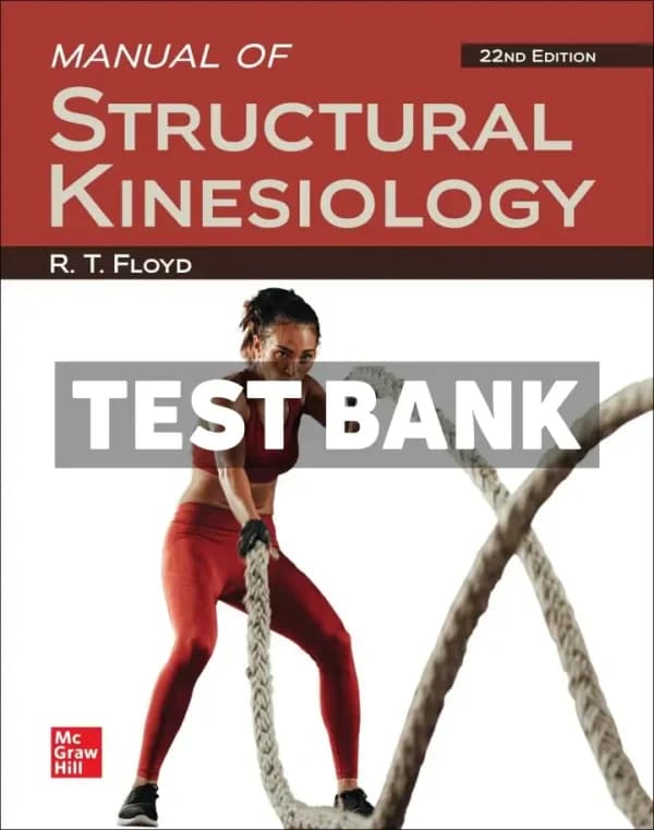 Cover for Manual of Structural Kinesiology 22nd Edition Floyd Test Bank