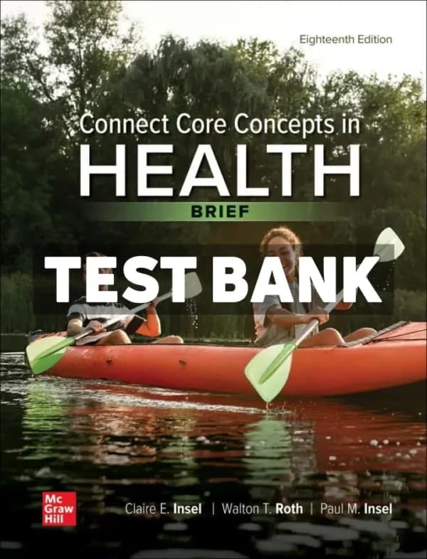 Cover for Connect Core Concepts in Health BRIEF BOUND Edition 18th Edition Insel Test Bank