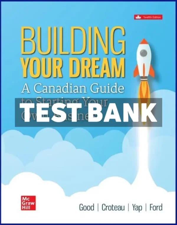 Cover for BUILDING YOUR DREAM 12th Canadian Edition Good Test Bank
