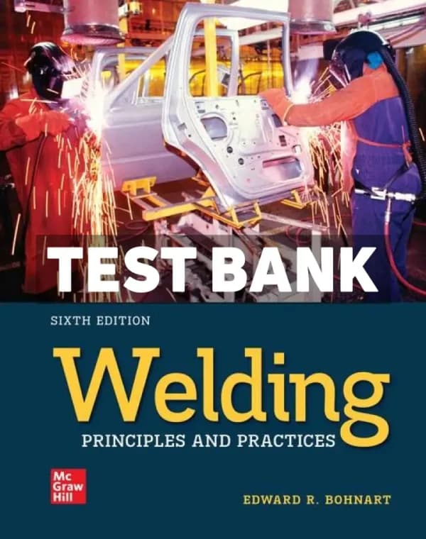 Welding 6th Edition Bohnart Test Bank cover