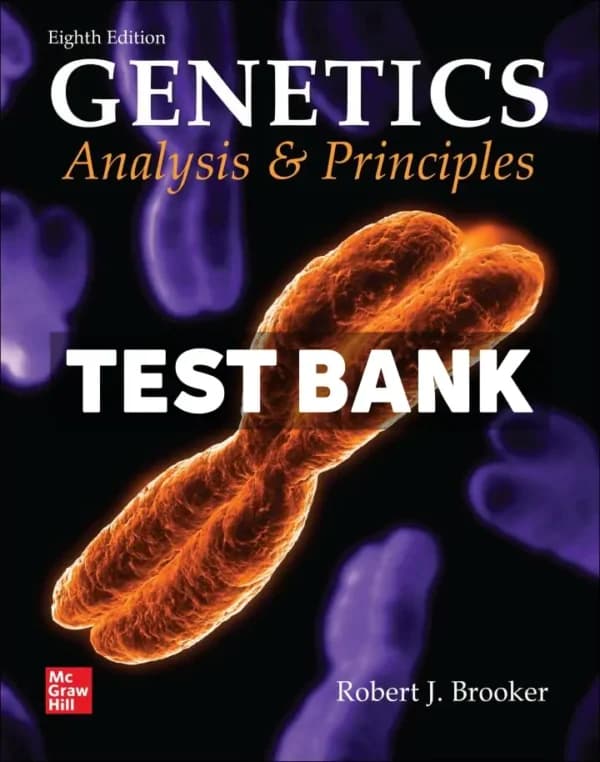 Cover for Genetics – Analysis and Principles 8th Edition Brooker Test Bank
