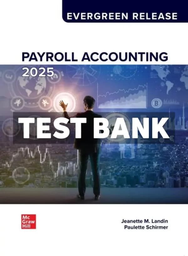 Cover for Payroll Accounting 2024 10th Edition Landin Test Bank