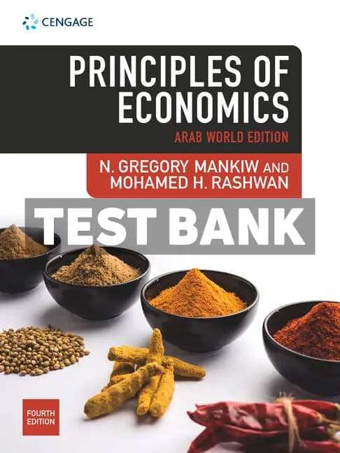 Cover for Principles of Economics Arab World 4th Edition Mankiw Test Bank