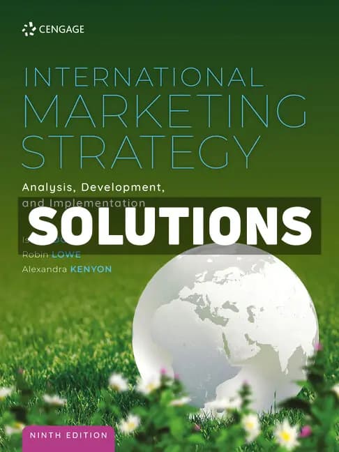 International Marketing Strategy – Analysis Development and Implementation 9th Edition Doole Solutions Manual cover