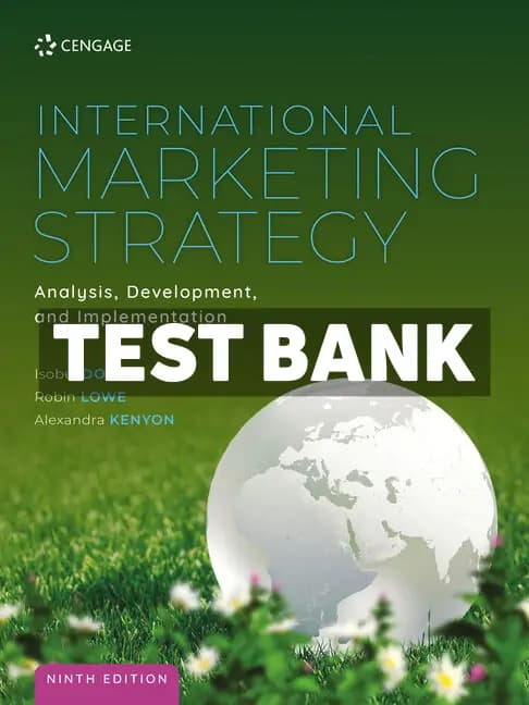 Cover for International Marketing Strategy – Analysis Development and Implementation 9th Edition Doole Test Bank