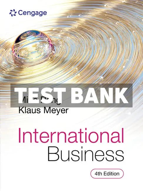 International Business 4th Edition Peng Test Bank cover