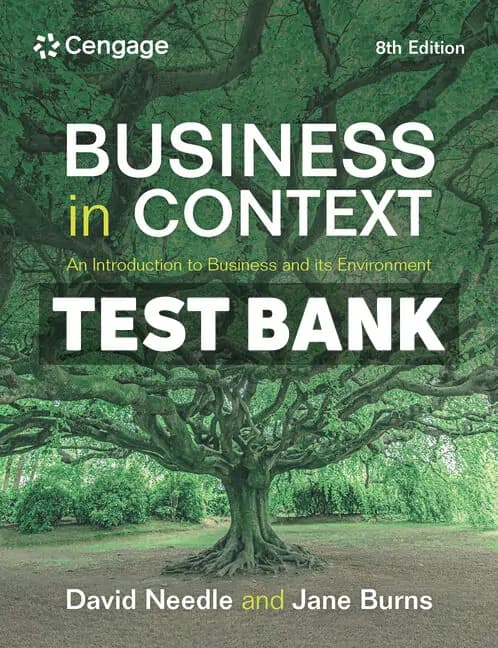 Business in Context 8th Edition Needle Test Bank cover