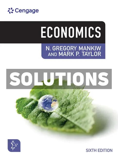 Cover for Economics 6th Edition Mankiw Solutions Manual