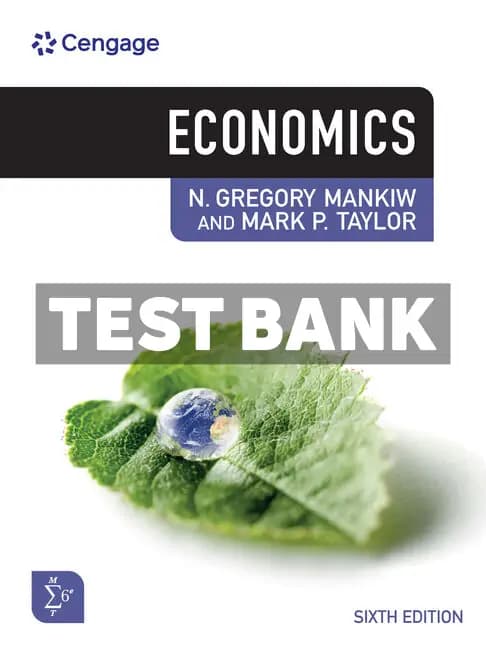 Economics 6th Edition Mankiw Test Bank cover