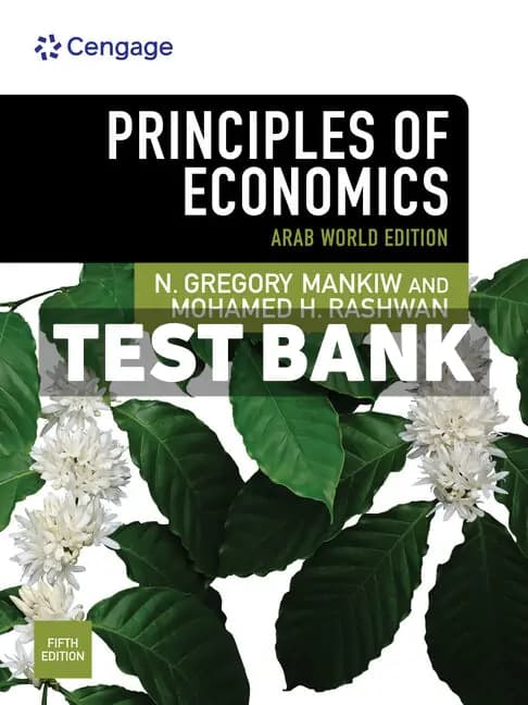 Cover for Principles of Economics Arab World Edition 5th Edition Mankiw Test Bank