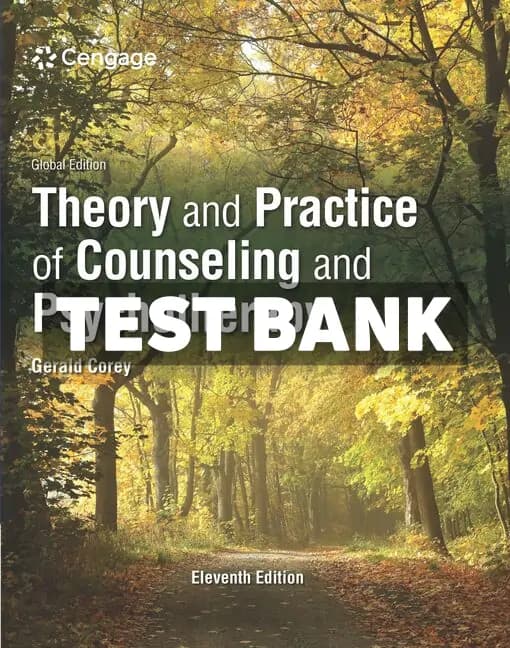 Cover for Theory and Practice of Counseling and Psychotherapy International Edition 11th Edition Corey Test Bank