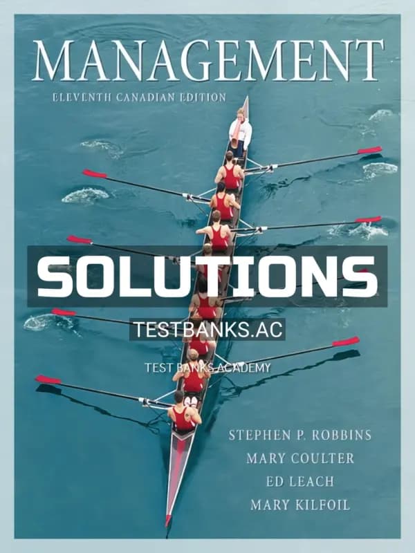 Solutions Manual for Management 11th CA Edition by Robbins cover