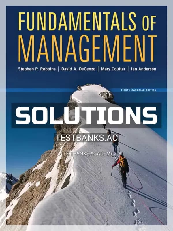 Solutions Manual for Fundamentals of Management 8th CA Edition by Robbins cover