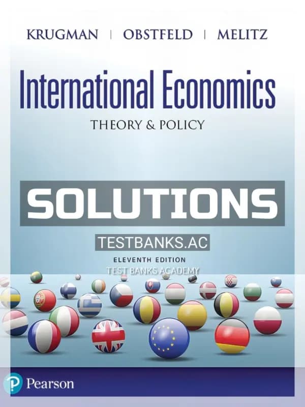 Solutions Manual for International Economics Theory and Policy 11th Edition by Krugman cover