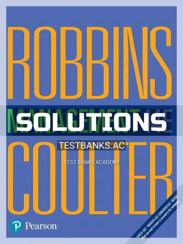 Solutions Manual for Management 14th Edition by Robbins cover