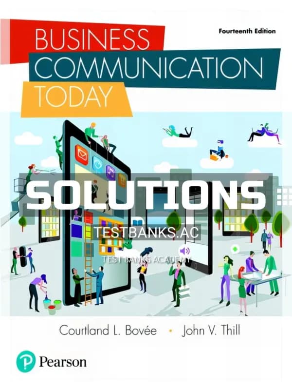 Solutions Manual for Business Communication Today 14th Edition by Bovee cover