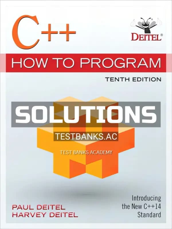 Solutions Manual for C++ How to Program 10th Edition by Deitel cover
