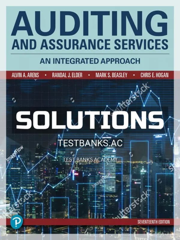 Solutions Manual for Auditing and Assurance Services 17th Edition by Arens cover