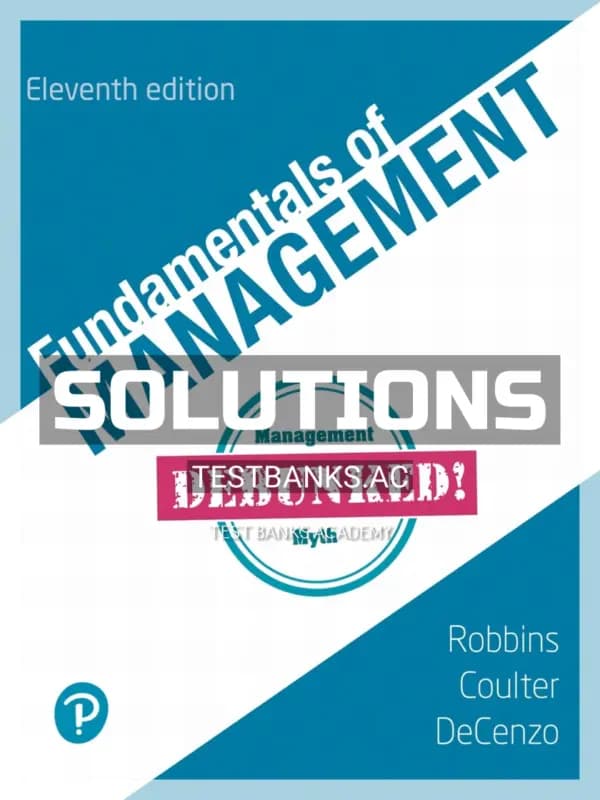 Solutions Manual for Fundamentals of Management 11th Edition by Robbins cover