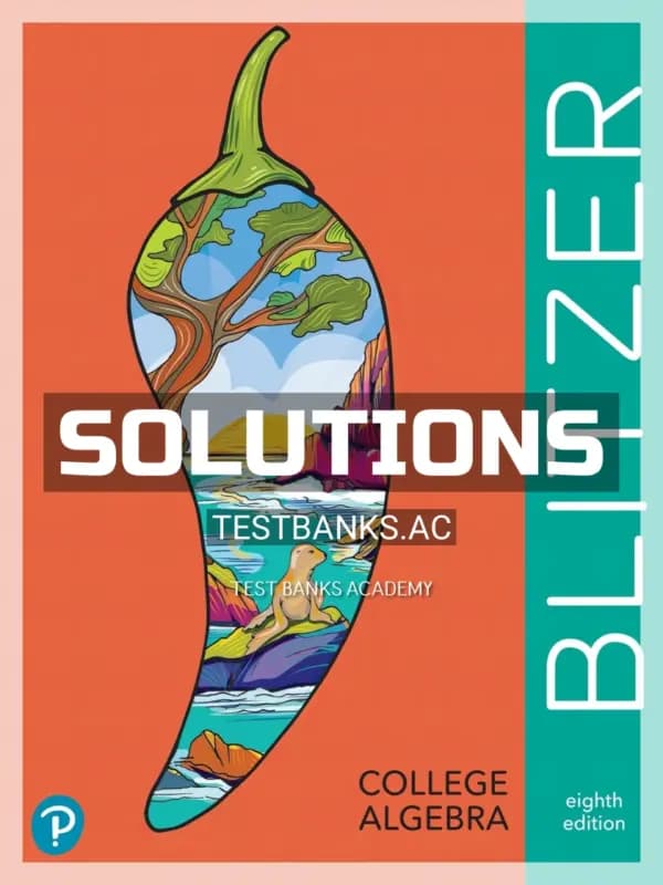 Solutions Manual for College Algebra 8th Edition by Blitzer cover