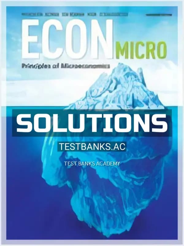 Solutions Manual for ECON Micro 1st CA Edition by McEachern cover