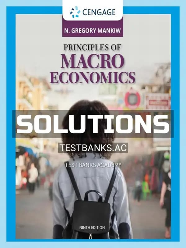 Solutions Manual for Principles of Macroeconomics 9th Edition by Mankiw cover