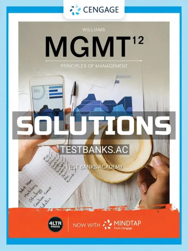 Solutions Manual for MGMT 12th Edition by Williams cover