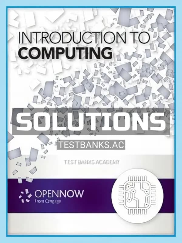 Solutions Manual for Introduction to Computing 1st Edition by OpenNow cover
