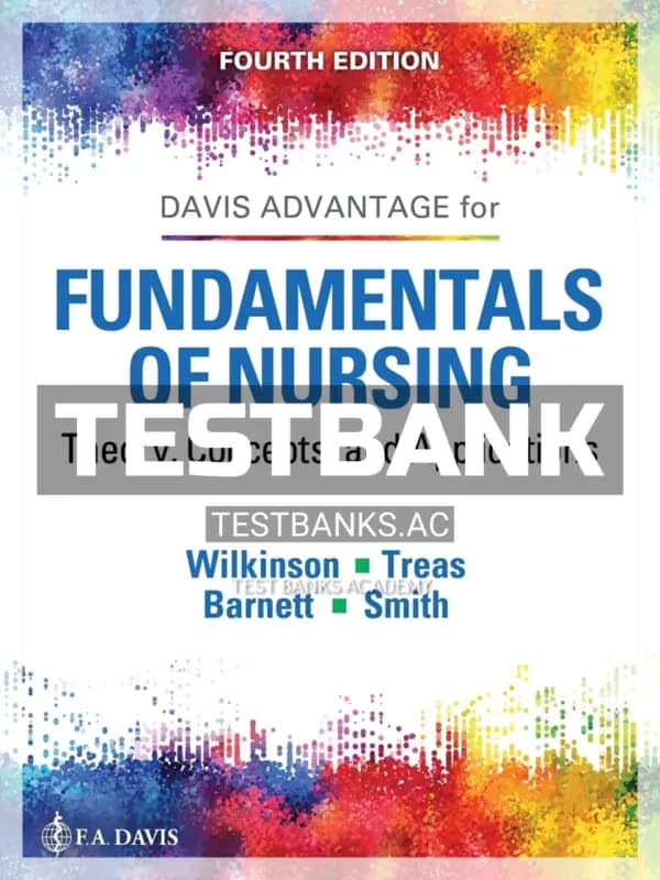 Test Bank for Fundamentals of Nursing 4th Edition by Wilkinson cover