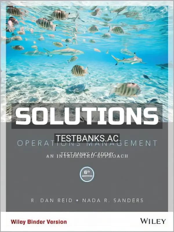 Solutions Manual for Operations Management 6th Edition by Reid cover