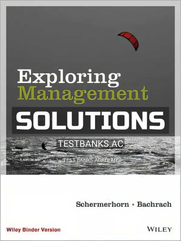 Solutions Manual for Exploring Management 5th Edition by Schermerhorn cover
