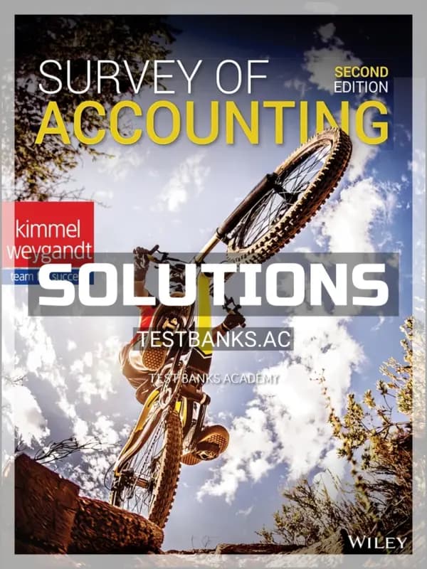 Solutions Manual for Survey of Accounting 2nd Edition by Kimmel cover