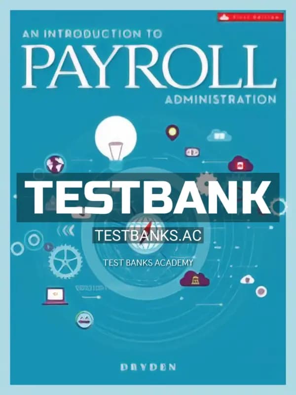 Test Bank for Payroll 1st CA Edition by Dryden cover