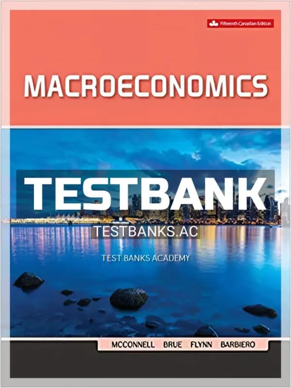 Test Bank for Macroeconomics 15th CA Edition by McConnell cover