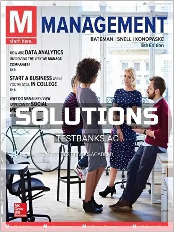 Solutions Manual for M Management 5th Edition by Bateman cover