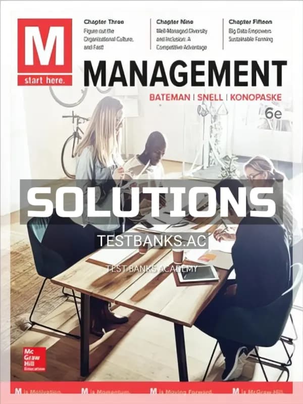 Solutions Manual for M Management 6th Edition by Bateman cover