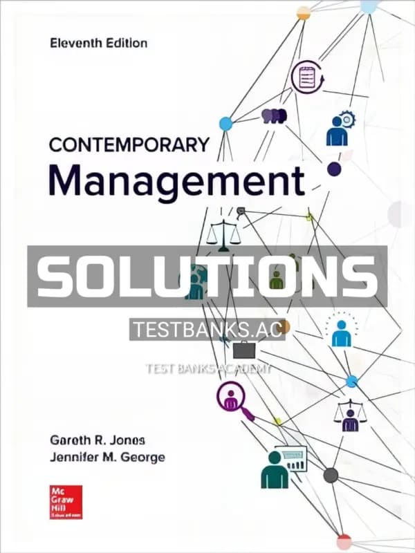 Solutions Manual for Contemporary Management 11th Edition by Jones cover