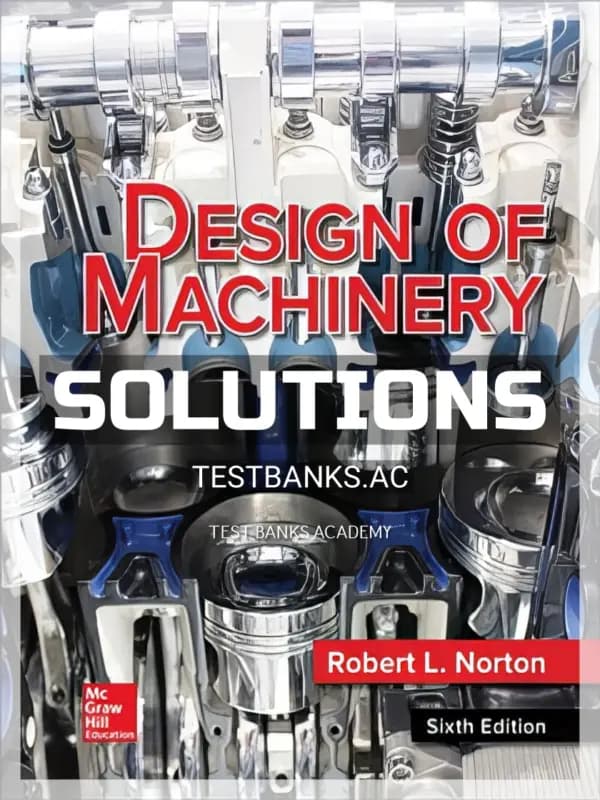 Solutions Manual for Design of Machinery 6th Edition by Norton cover