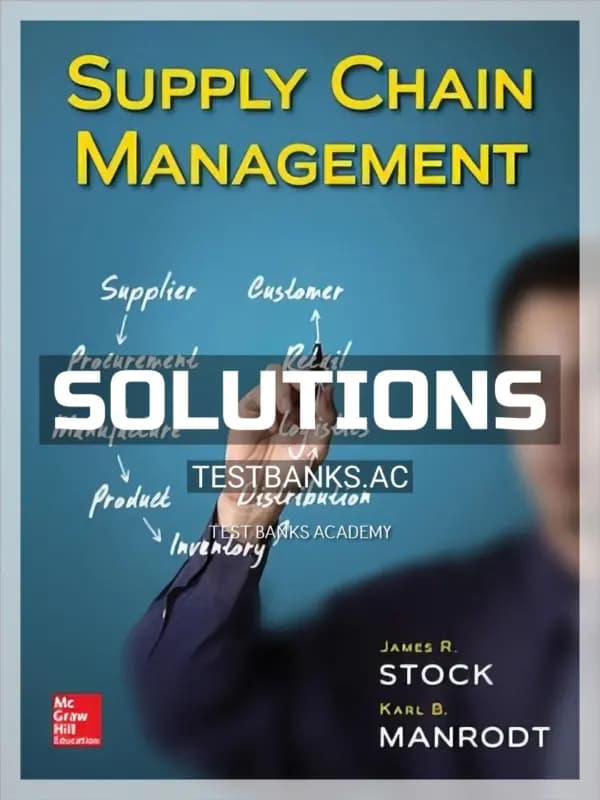 Solutions Manual for Supply Chain Management 1st Edition by Stock cover