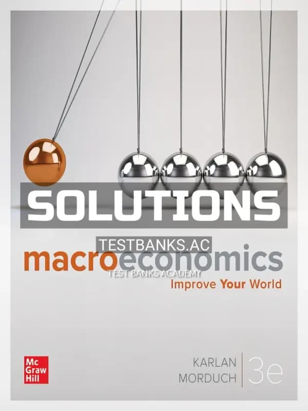 Solutions Manual for Macroeconomics 3rd Edition by Karlan cover