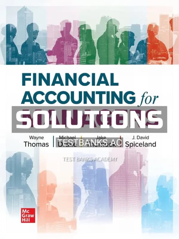 Solutions Manual for Financial Accounting for Managers 1st Edition by Thomas cover