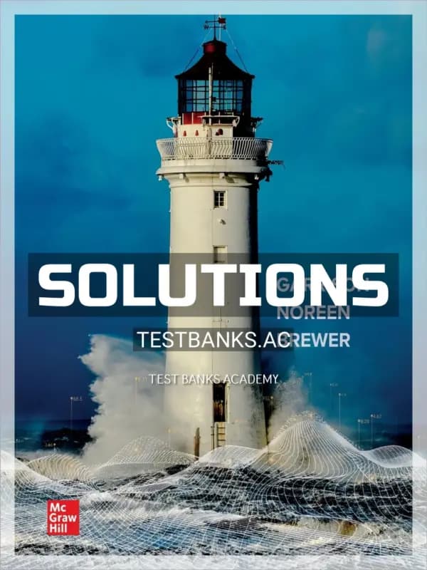 Solutions Manual for Managerial Accounting 18th Edition by Garrison cover