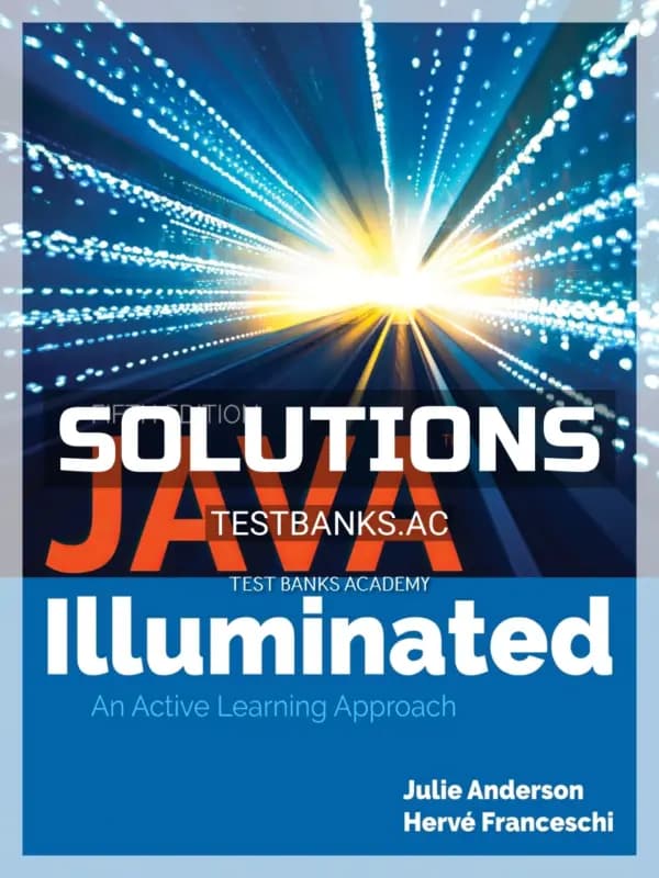 Solutions Manual for Java Illuminated 5th Edition by Anderson cover