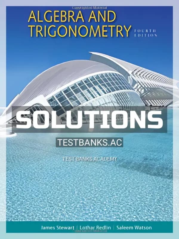 Solutions Manual for Algebra and Trigonometry 4th Edition by Stewart cover