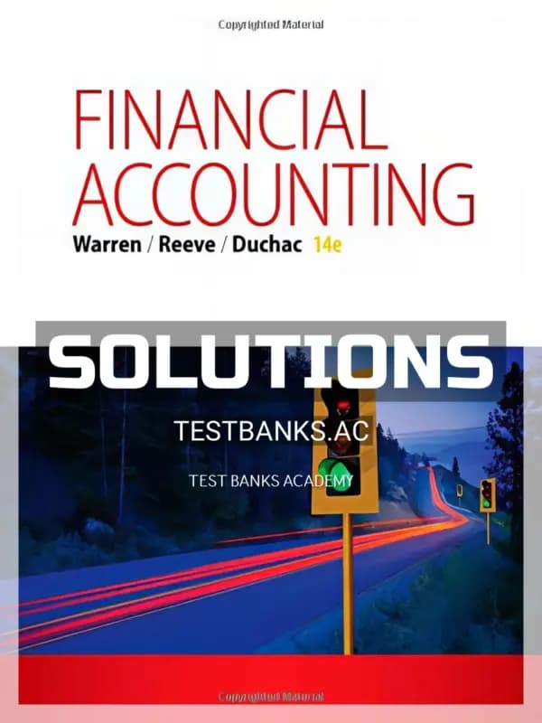 Solutions Manual for Financial Accounting 14th Edition by Warren cover